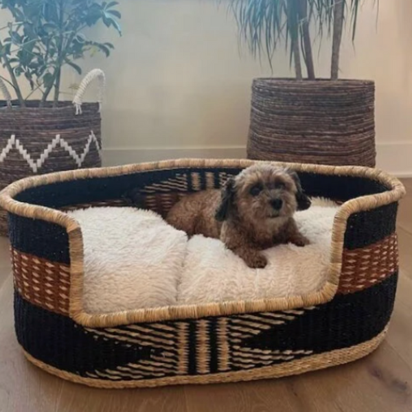 Extra large sales wicker dog bed
