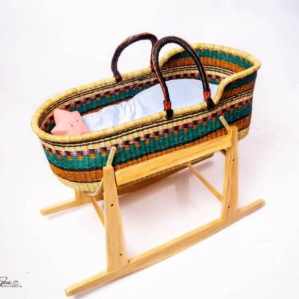 Beautiful Bassinet | Baby Girl Bassinet | Handmade Bassinet | Moses basket with Stand | Baby Crib | African Baby Basket