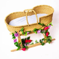 Natural Handmade Bassinet | Handwoven moses basket | Plain Moses Basket | Neutral Baby bassinet | Comfortable baby basket