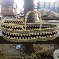 Handmade Bassinet | Handwoven Moses Basket | Moses basket with stand | Gender neutral bassinet | African Bassinet